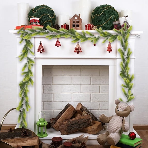 Nkmbld Artificial Garlands for Decoration, Hanging Artificial Vine Garlands for Indoor Outdoor Fireplace, Stair, Window, Table Centerpiece Decor