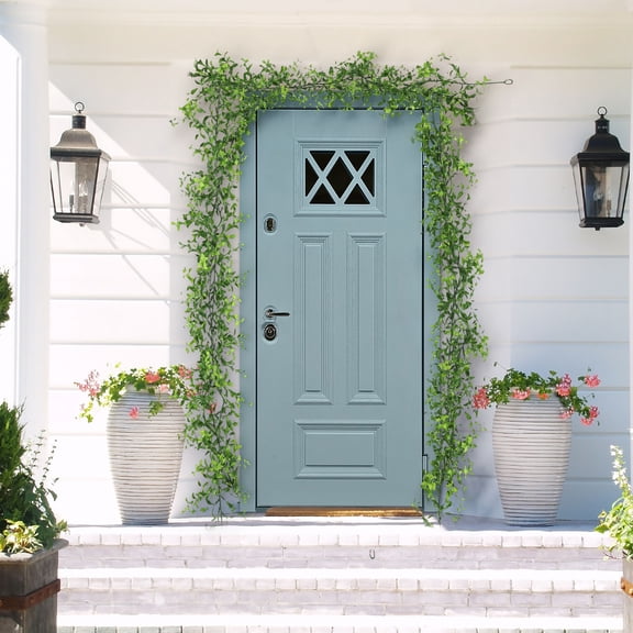 Nkmbld Artificial Maple Leaf Thanksgiving Garland Simulation Green Vines Fireplace Decoration Thanksgiving Decoration Pendant 10 Fork Pines Needle Vines