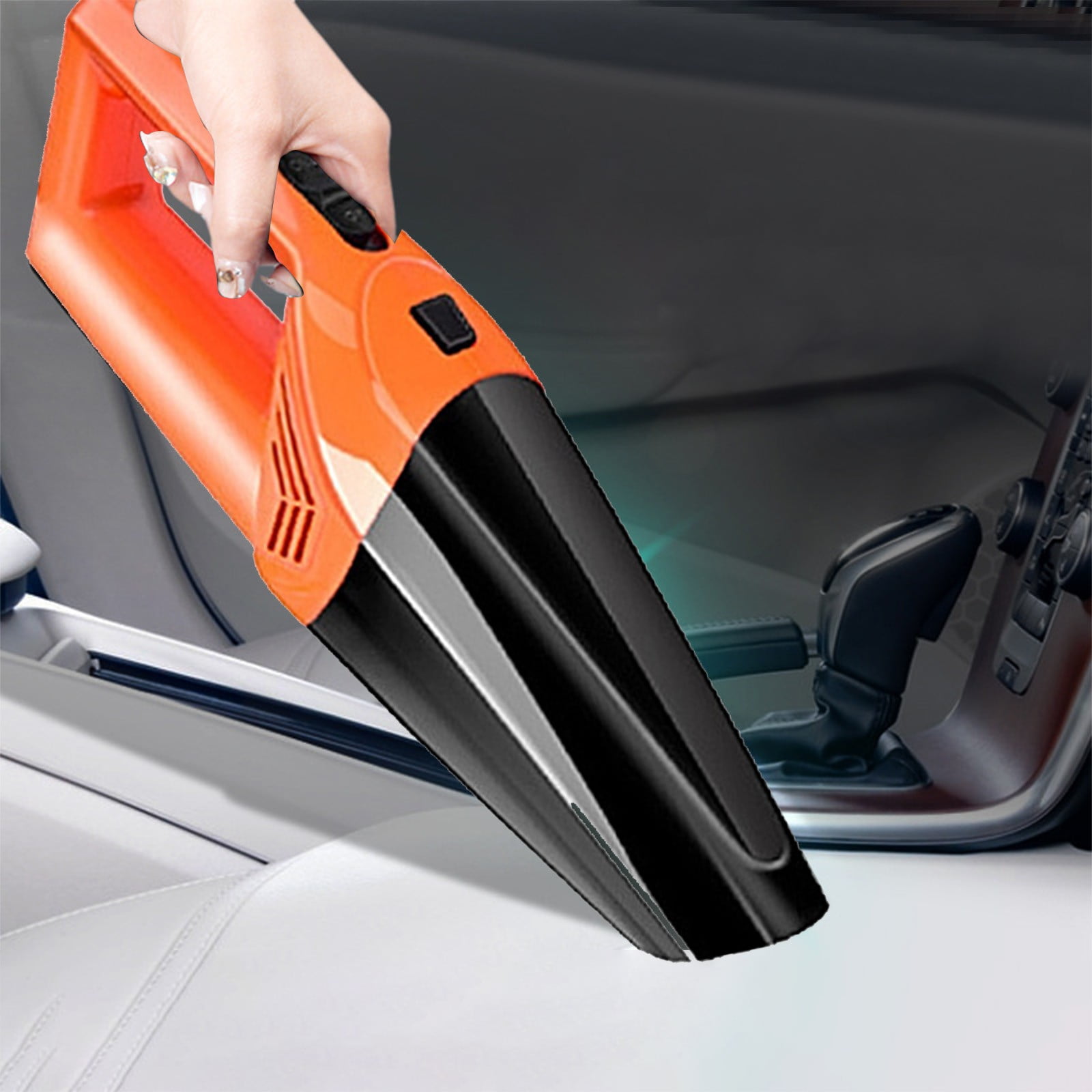 Nkmbld Automotive High-power Dry and Wet Purpose Vacuum Cleaner 120W Cordless Charging Portable Home and Car Purpose Vehicle Mounted Vacuum Cleaner, Teacher Appreciation Gifts