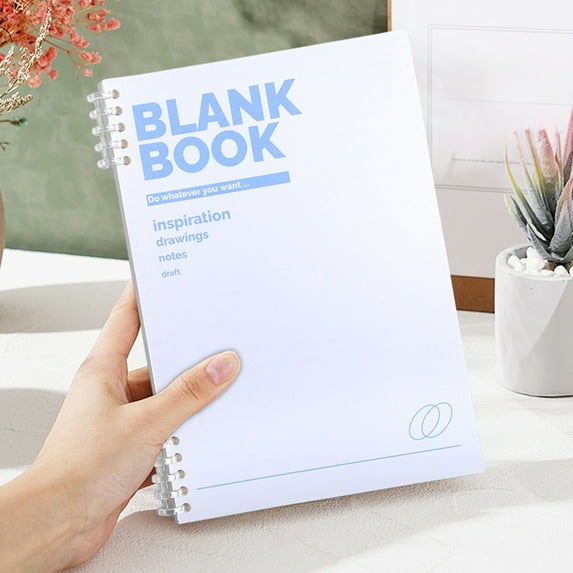 Nkmbld B5 College Ruled Notebook High Value Thick Note Making Notebook Flip Coil Notebook for Work, Travel, Bible, and Meeting, White