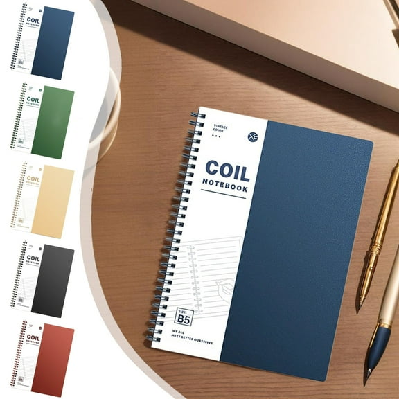 Nkmbld B5 Pocket Notebook High Value Thick Note Making Notebook Flip Coil Notebook for Work, Travel, Bible, and Meeting, Blue