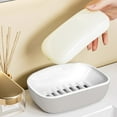 thumbnail image 1 of Nkmbld Bar Soap Holder Double Layered Draining Plastic Soap Box Easy to Clean Soap Storage Box for Kitchen, Bathroom, Container, Gray, 1 of 8