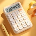 thumbnail image 1 of Nkmbld Basic Calculators Mini Handheld Calculator with 12 Digit, Portable Multifunctional Calculator Touch Comfortable with Big Buttons, White, 1 of 8