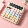 thumbnail image 1 of Nkmbld Basic Calculators Solar Calculator Color Dopamine 12 Bit Mechanical Key Scientific Calculator with Big Buttons, 1 of 8