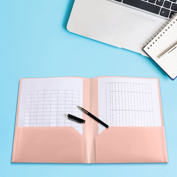 Nkmbld Basics File Folders, Letter Size, Plastic Colorful File Folder Organizer with Pockets, Portable Safe Storage Bag for Letter A4 Files and More