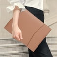 thumbnail image 1 of Nkmbld Basics File Folders for Filing, A4 Imitation Leather Business File Bag Large Capacity Storage File Folders, Fit Letter Size Paper, Brown, 1 of 9