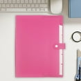 thumbnail image 1 of Nkmbld Basics File Folders for Filing, Accordion File Folder with Button, Expandable Accordian Filing Organizer Letter A4 Size, Pink, 1 of 8