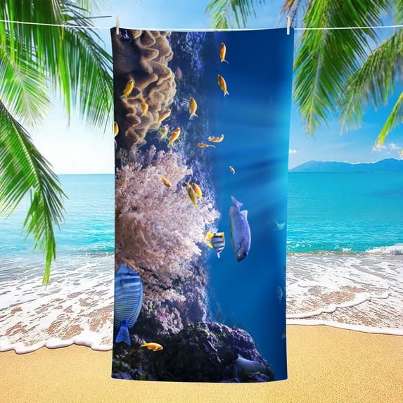 Nkmbld Beach Towels Microfiber Lightweight Pool Towels Quick Dry Absorbent Beach Blanket Multi-Purpose Cooling Towels for Travel Swimming Pool