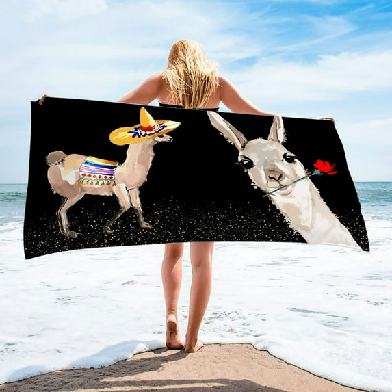 Nkmbld Beach Towels Oversized Microfiber Beach Towel Super Lightweight Colorful Bath Towel Sandproof Beach Blanket Multi-Purpose Towel for Travel Swimming Pool 30x60 Inch