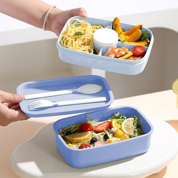 Nkmbld Bento Box Adult, Multi-Compartment Meal Prep Containers Reusable Lunch Food Containers with Lids, All-in-One Large Bento Box Leak-Proof Lunchbox