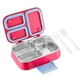 thumbnail image 1 of Nkmbld Bento Box Adult, Stainless Steel Lunch Box with Three Compartments, Leak-Proof Lunchbox, All-in-One Food Storage Containers, Microwave Safe, 1 of 8