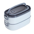 thumbnail image 1 of Nkmbld Bento Box for Women, Large Capacity Plastic Lunch Box with Handle, Leakproof Food Storage Container for Office Workers, Dishwasher Safe, White, 1 of 8