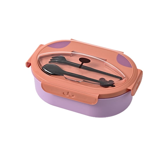 Nkmbld Bento Lunch Box for Kids, Large Capacity Double Layer Compartment Lunch Box, Reusable Lunch Food Containers for Work and Travel, BPA-Free, Pink