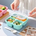 thumbnail image 1 of Nkmbld Bento Lunch Box for Women, Multi-Compartment Bento Box Snack Containers with 3 Compartments, Leak-Proof Lunchbox for Dining Out, Work, Picnic, 1 of 8