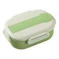 thumbnail image 1 of Nkmbld Bento Lunch Box for Women, Portable Plastic Food Storage Containers with Lids, Leak-Proof Lunchbox for Work, BPA-Free, Dishwasher Safe, Green, 1 of 7