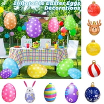 Nkmbld Big Shiny Inflatable Balls for Christmas, Outdoor Patio Christmas Decorations Festive Pendants Inflatable Balloons Props(with Balloon Pump)