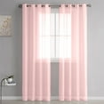 thumbnail image 1 of Nkmbld Blackout Curtains Semi Sheer Curtains for Bedroom, Long Grommet Vertical Window Curtains Drapes, Room Divider Curtain Screen Partition, Pink, 1 of 8
