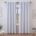 thumbnail image 1 of Nkmbld Blackout Curtains Set of 2 for Bedroom, Thermal Insulated, Energy Saving and Noise Reducing Drapes, Waterproof Window Curtains, White, 1 of 8