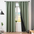 thumbnail image 1 of Nkmbld Blackout Curtains Set of 2 for Living Room, Thermal Insulated, Energy Saving and Noise Reducing Drapes, Waterproof Window Curtains, Green, 1 of 8