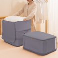 thumbnail image 1 of Nkmbld Blanket Storage Bags Compression Quilt Storage Box, Foldable Storage Containers for Closet, Dorm, Pillows, Bedding, Clothes, Blankets, Gray, 1 of 8