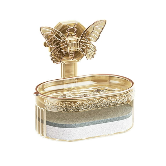 Nkmbld Butterfly Shaped Suction Cup Soap Box, Household Wall-Mounted Non-Perforating Draining Soap Dish Holder for Kitchen, Bathroom, Laundry