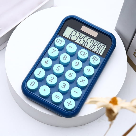 Nkmbld Calculators Desktop Mini Calculator Portable Multifunctional Calculator for Business, Accounting and Home Use, Touch Comfortable Big Buttons, Blue