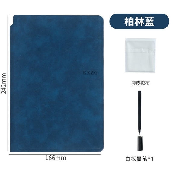 Nkmbld Campus Notebook Reusable Whiteboard Notebook, College Ruled Hardcover Notebook for Work & Note Taking, Journals for Writing, Blue