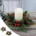 thumbnail image 1 of Nkmbld Candle Rings Wreaths for Home Cabinets Artificial Berry Candlestick Wreath Rings for Valentine's Day, Wedding, Christmas Holiday Table Decoration, 1 of 9