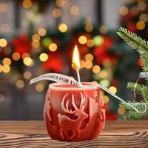 Nkmbld Candles for Home Scented, Christmas Pillar Wax Christmas Tree Aromatherapy Candles Handheld Gift Gentle and Non Pungent Home Decoration, Red