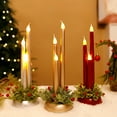 thumbnail image 1 of Nkmbld Candlestick Holders Taper Candle Holders, Christmas Simulation Candle Ornaments Christmas Desktop Decoration Candlestick Nightlight Furnishings, Red, 1 of 7