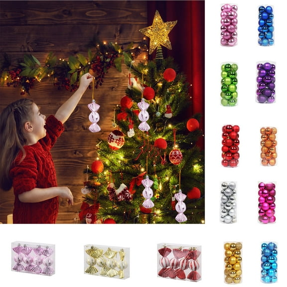 Nkmbld Candy Christmas Tree Ornaments Pastel Color Dessert Pendant Decoration Hanging Crafts for Tree Walls Windows Doors Home Party Garden, Pink