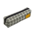 thumbnail image 1 of Nkmbld Canvas Pencil Case Large Capacity Stationery Organizer Pencil Pouch with Zipper, Portable Pen Bag for Office Supplies, Gray, 1 of 8