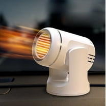 Nkmbld Car Defroster Windshield Heater, 24V Vehicle Fan Hot Warm Heater Windscreen Demister Defroster That Plugs into Cigarette Lighter for Car, White