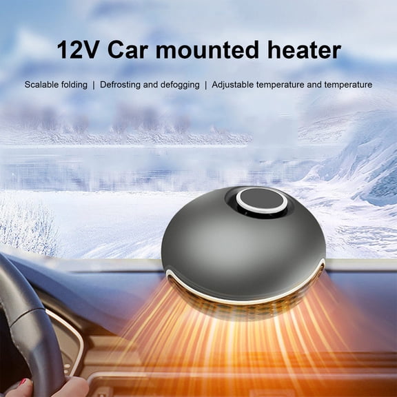Nkmbld Car Heater and Cooler, Fast Heating Defroster 2 in 1 Automobile Windshield Fast Heaters Car Heater That Plugs into Cigarette Lighter for Car, Black