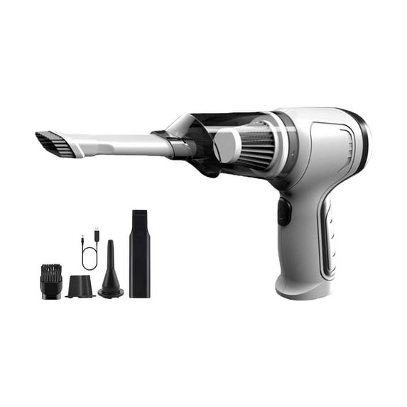 Nkmbld Car Mounted Cordless Portable Vacuum Cleaner Suction and Blowing Three in One Dry and Wet Use Low Noise USB Charging, Housewarming Gifts