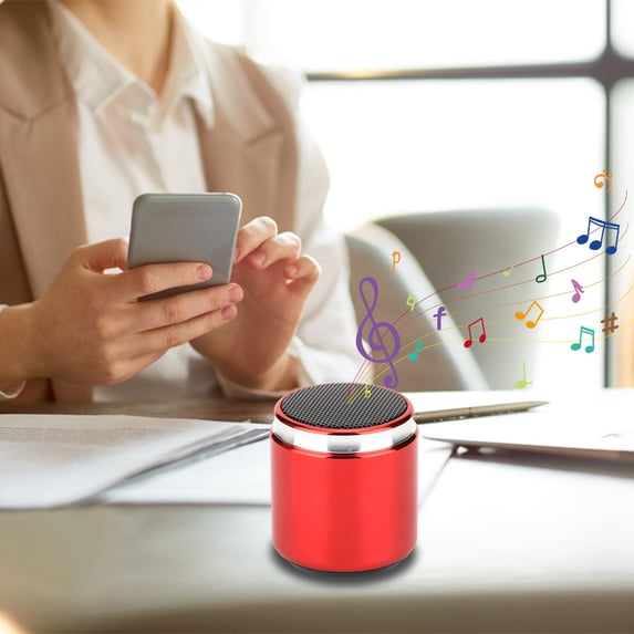 Nkmbld Car Subwoofer 5.0 Version Bluetooth Speaker Outdoor Mini Speaker Portable Metal Gift Battery Capacity 500mah Wireless Bluetooth, Birthday Gifts, Red