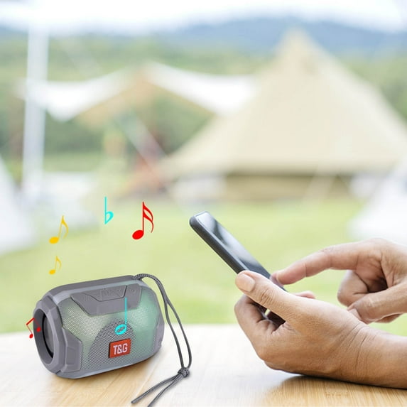 Nkmbld Car Subwoofer on Clearance Portable Bluetooth Speaker Wireless Not Allowing Water to Through with Color LED Luminous Speaker Outdoor Radio, Birthday Gifts, Gray