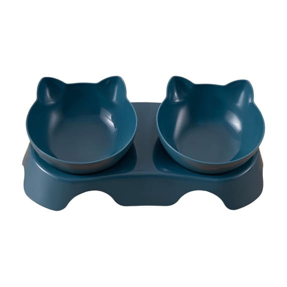 Nkmbld Cat Bowls Elevated, Two in One Pet Water and Food Bowl Set Wide Mouth Non-Slip Pet Feeder Bowls for Small Medium Large Size Dogs,Cats