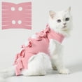 thumbnail image 1 of Nkmbld Cat Clothes Cats Recovery Shirt Adjustable Back Strap Closure Protective Lick Wound Cover After Spay Neuter Soft Breathable Pet Recovery Wear, 1 of 8