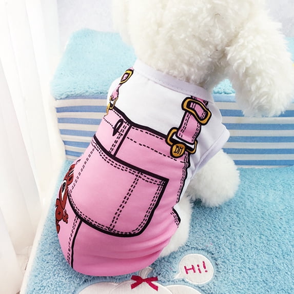 Nkmbld Cat Clothes Soft Breathable Pet Sleeveless Vest, Summer Sun Protection Cooling Puppy Clothes for Small Dogs Cats Teddy Bichon and Poodle
