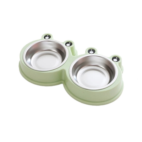 Nkmbld Cat Food and Water Bowl Set, Stainless Steel Pet Bowl with Non-Slip Quiet Bottom, Wide Mouth Pet Feeder Bowls for Small Medium Large Dogs Cats