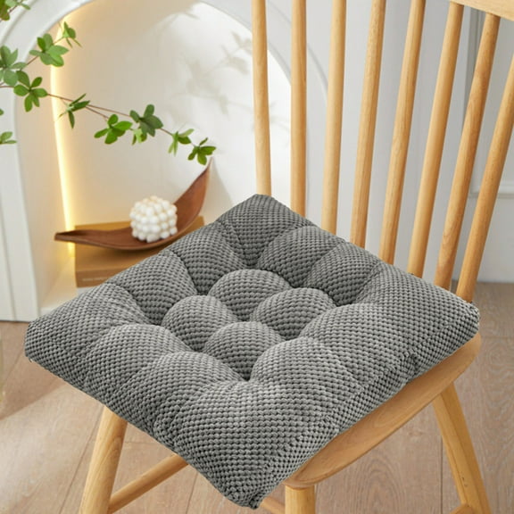 Nkmbld Chair Cushions Seat Cushion, Thickened Velvet Chair Cushion Sofa Floating Window Tatami Pads Car Seat Cushion, Machine Washable, Gray