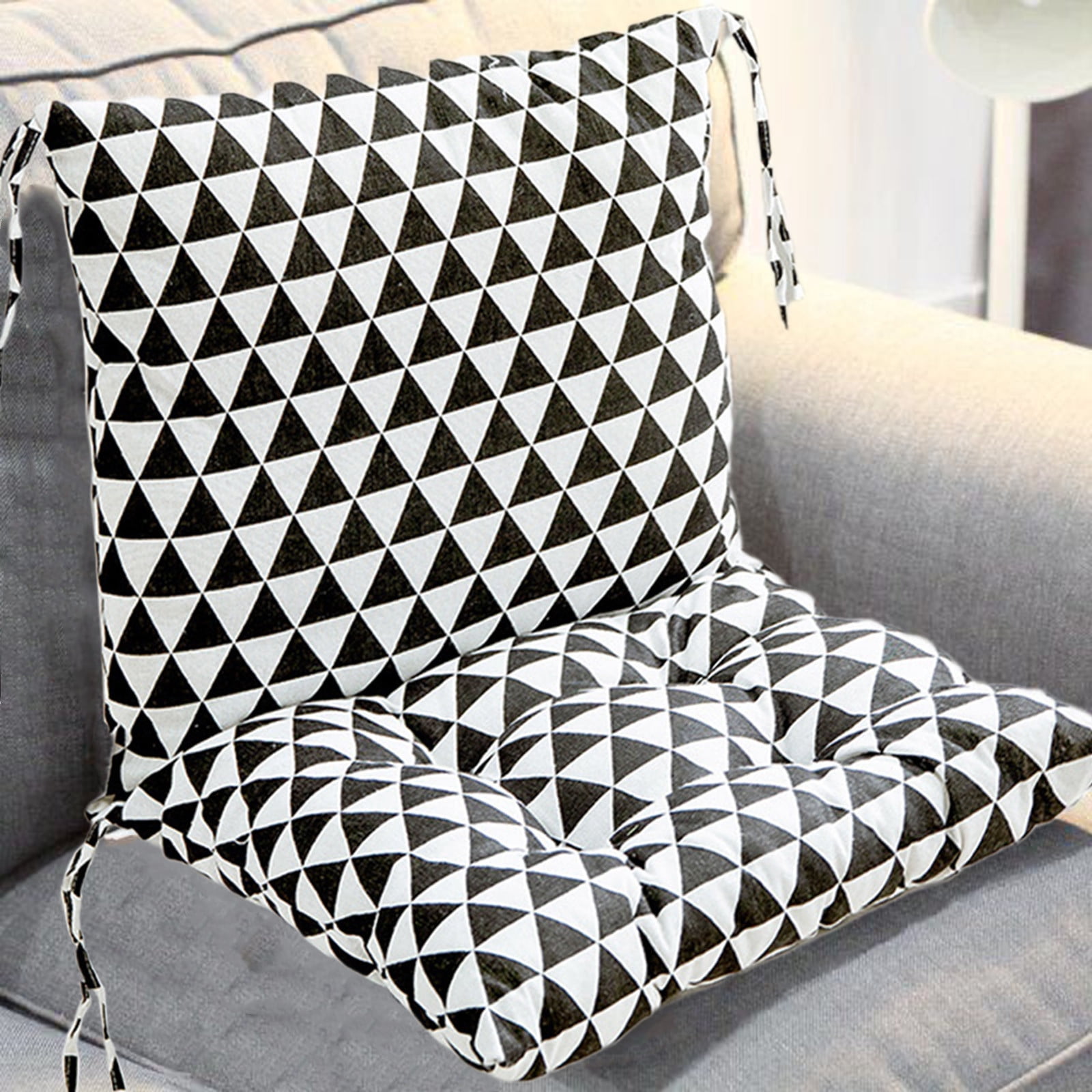 Nkmbld Chair Cushions Tufted Corduroy Floor Cushions for Living Room Soft Thicken Seating Cushion for Chair, Sofa, Couch, Outdoor Patio Furniture, White