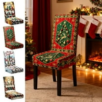 Nkmbld Christmas Chair Covers for Party, Dining Table Chair Protector Elastic Chair Slipcovers Washable Suitable for Restaurant Hotel Party Wedding