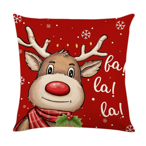 Nkmbld Christmas Decor Christmas Pillowcase for Winter Xmas Decor, Christmas Velvet Pillow Cases for Sofa, Couch, Bed and Car, Red