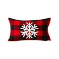 thumbnail image 1 of Nkmbld Christmas Decor Christmas Red and Plaid Embroidery Pillow Cushion Cover for Winter Holiday Farmhouse Home Sofa Couch Decoration, Red, 1 of 7