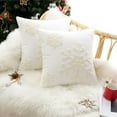 thumbnail image 1 of Nkmbld Christmas Decor Christmas Throw Pillowcase Sofa Cushion Back Pillowcase Cushion for Winter Holiday Farmhouse Home Sofa Couch Decoration, White, 1 of 8