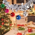 thumbnail image 1 of Nkmbld Christmas Decoration Rattan Flower Ribbon, Christmas Tinsel Garland Decor Glitter Metallic Xmas Tree Twist Garland for Wedding Birthday Party Decor, Silver, 1 of 8