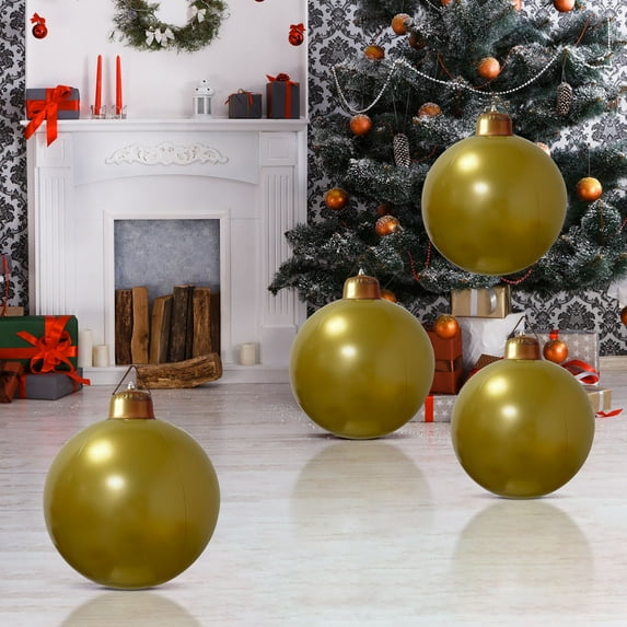 Nkmbld Christmas Decorations Outdoor 40cm Inflatables Xmas Blow Up Decorated Ball for Holiday Indoor Outside Yard Lawn Porch Decor