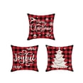 thumbnail image 1 of Nkmbld Christmas Decorations Throw Pillow Covers Set 3 Pack Used for Winter Xmas Decor, Christmas Velvet Pillow Cases for Sofa Home Decoration, Red, 1 of 6
